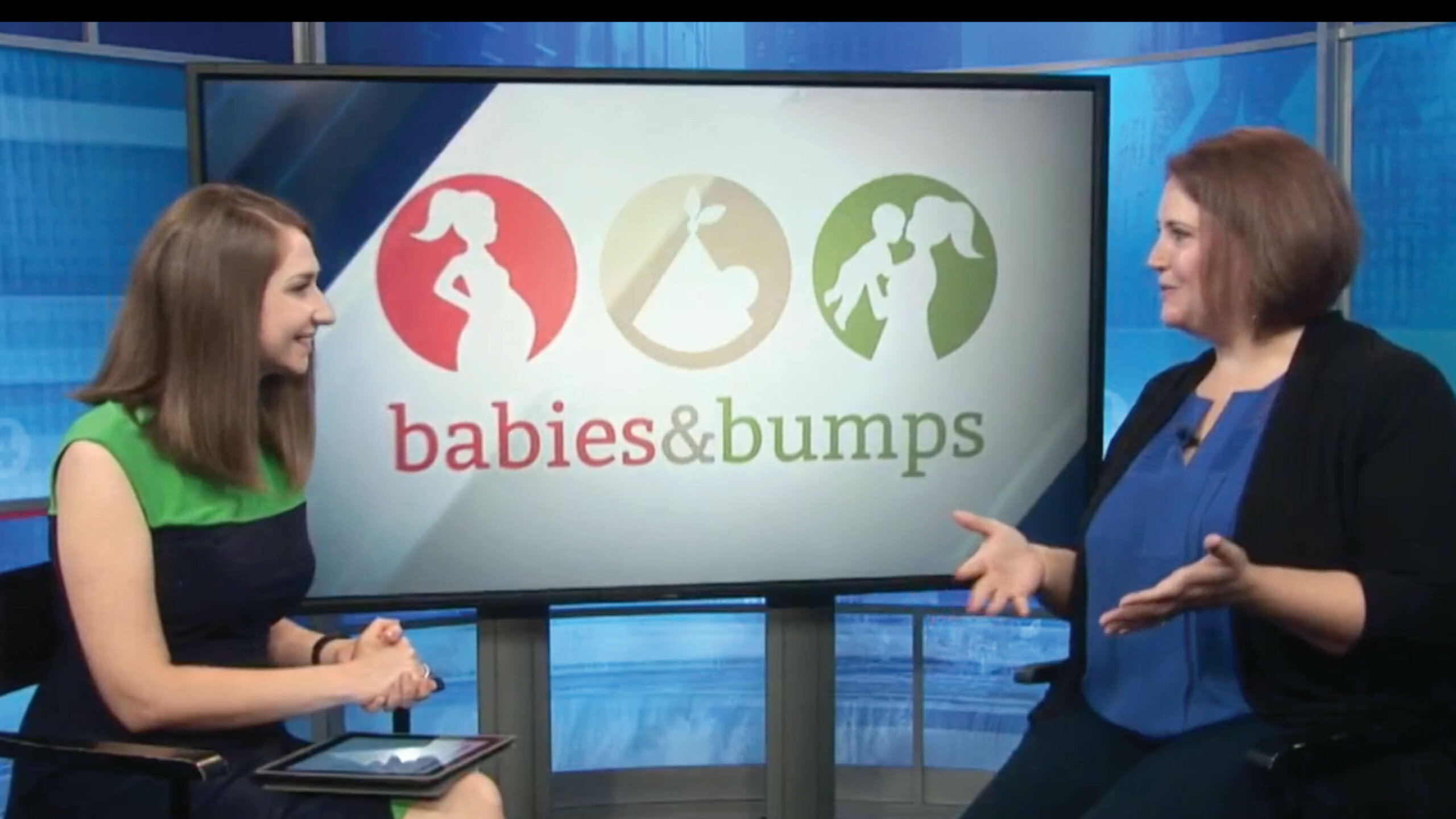 babies & bumps in studio for interview